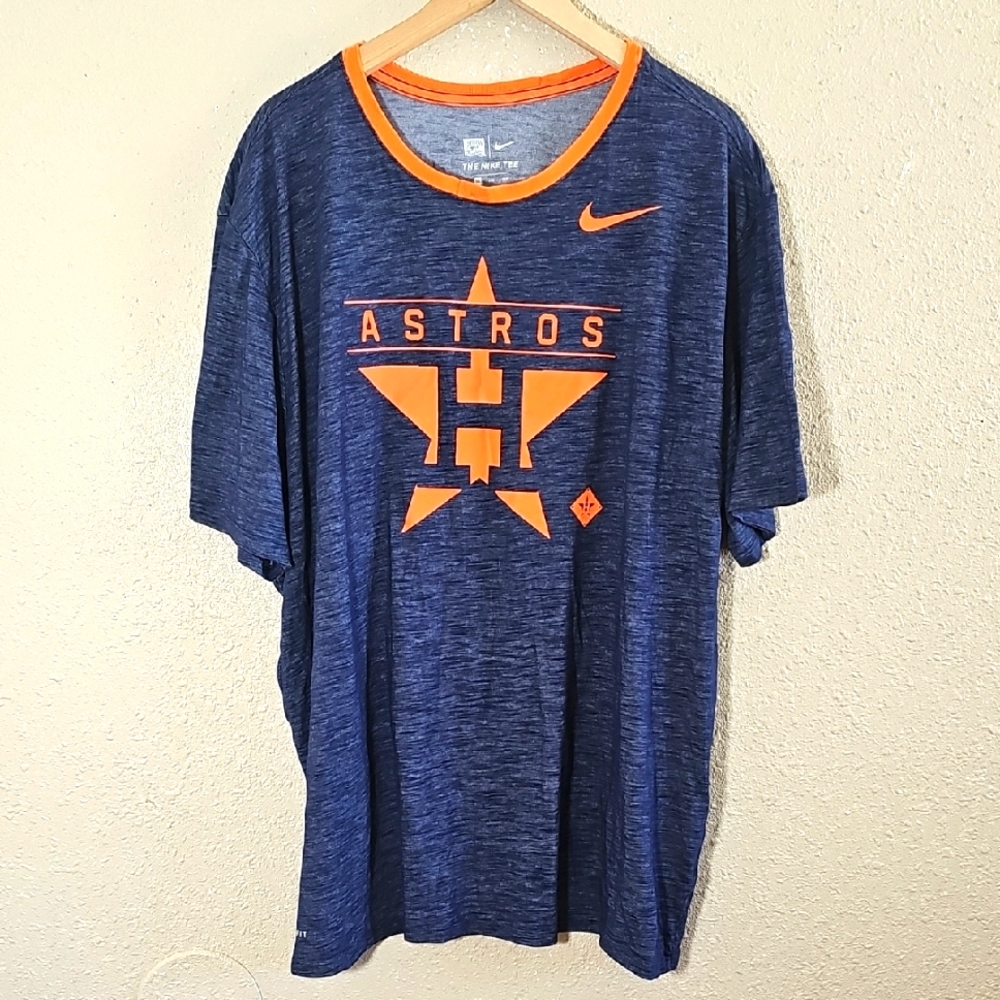 Nike Astros Navy and Orange Tee.